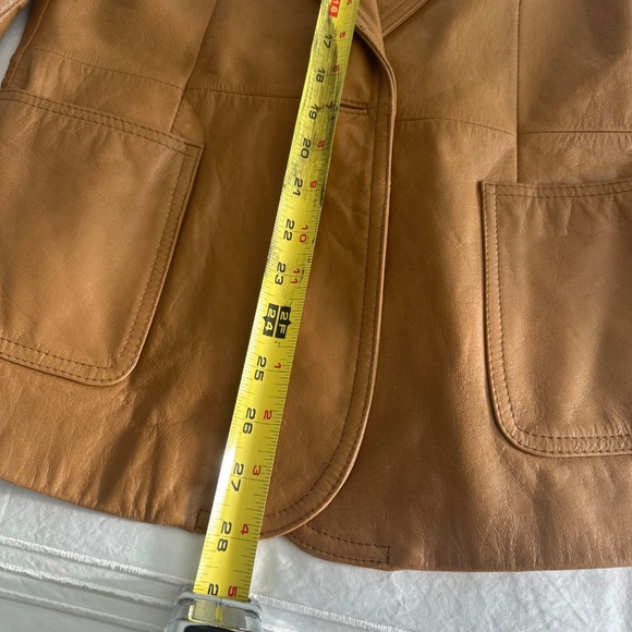 Vintage Rogue Leather by Reilly Olmes Camel Brown Leather Jacket. - Picture 10 of 12